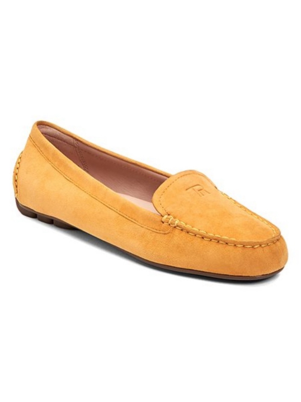 Taryn Rose Water Resistant Karen Suede Driving Loafers Size 10 NWOB Amber